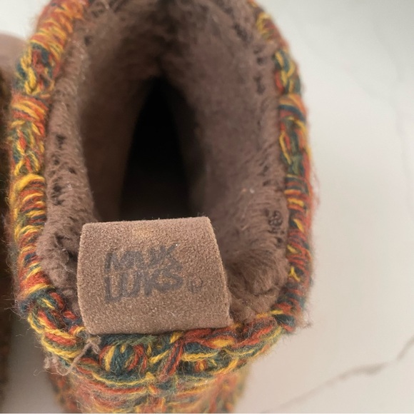 MUK LUKS PATTI CABLE SWEATER CUFF WATER RESISTANT BROWN ANKLE BOOT  SIZE… - Picture 4 of 9